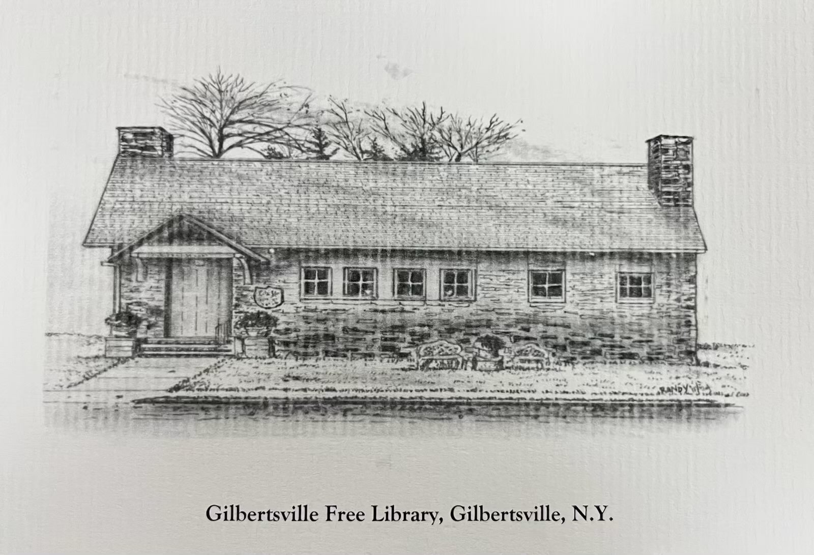 Gilbertsville Free Library post card